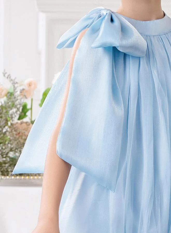 Take Two Girls Halter Bow Detail Ruffle Hem Party Dress